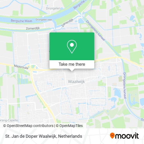 St. Jan de Doper Waalwijk map