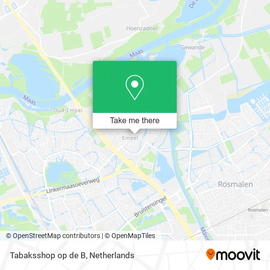 Tabaksshop op de B map