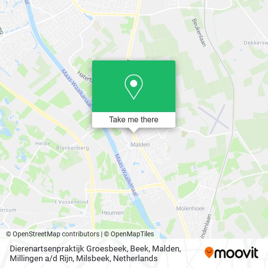 Dierenartsenpraktijk Groesbeek, Beek, Malden, Millingen a / d Rijn, Milsbeek map