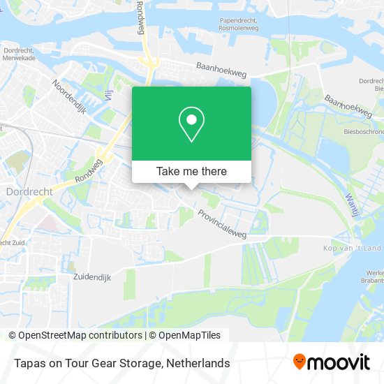 Tapas on Tour Gear Storage map