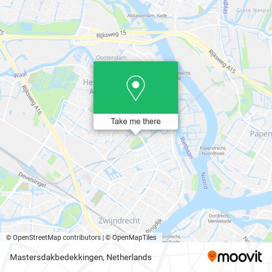 Mastersdakbedekkingen map