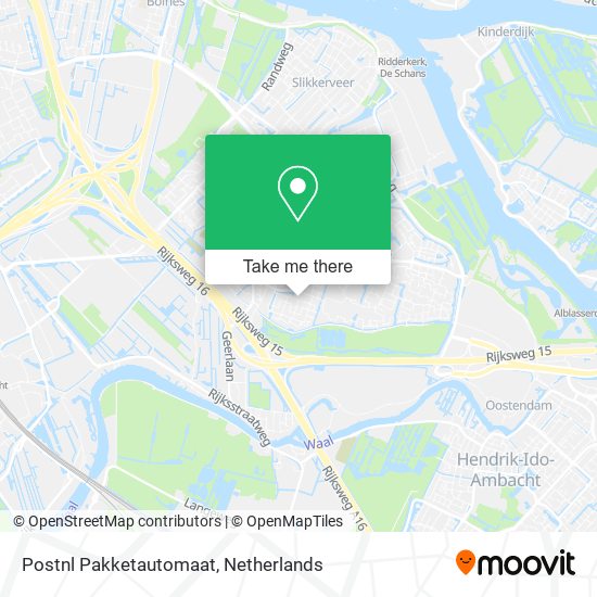 Postnl Pakketautomaat map