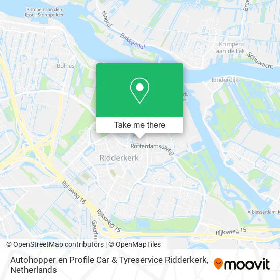 Autohopper en Profile Car & Tyreservice Ridderkerk map