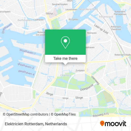 Elektricien Rotterdam map