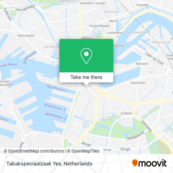 Tabakspeciaalzaak Yes map