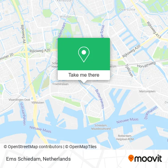 Ems Schiedam map