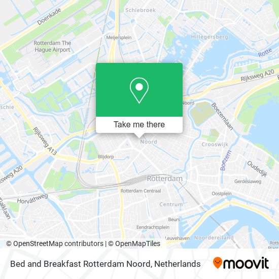 Bed and Breakfast Rotterdam Noord map