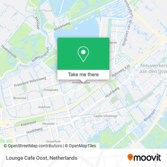 Lounge Cafe Oost map