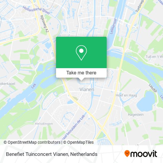Benefiet Tuinconcert Vianen map