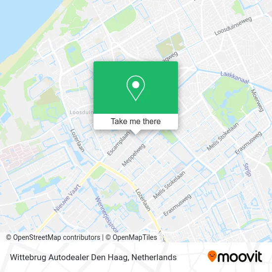 Wittebrug Autodealer Den Haag map