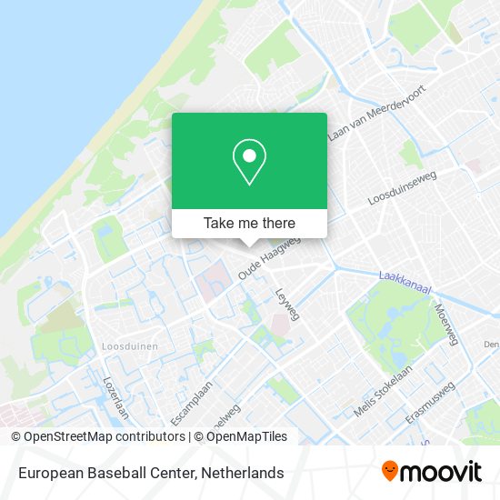 European Baseball Center map