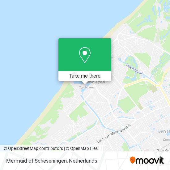 Mermaid of Scheveningen map