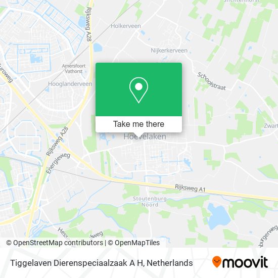 Tiggelaven Dierenspeciaalzaak A H map
