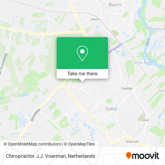 Chiropractor J.J. Voerman map