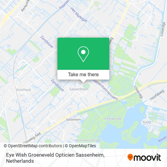 Eye Wish Groeneveld Opticien Sassenheim map