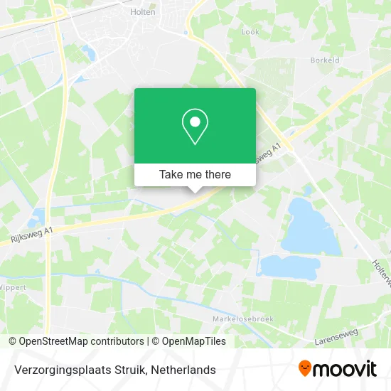 Verzorgingsplaats Struik map