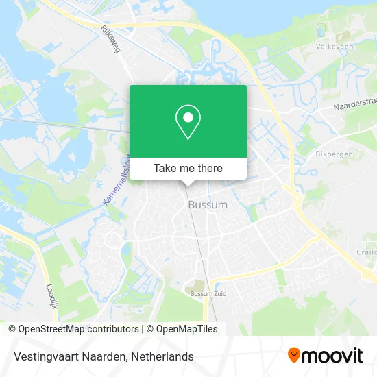 Vestingvaart Naarden map