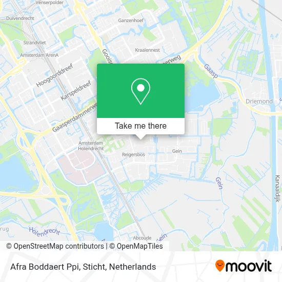 Afra Boddaert Ppi, Sticht map