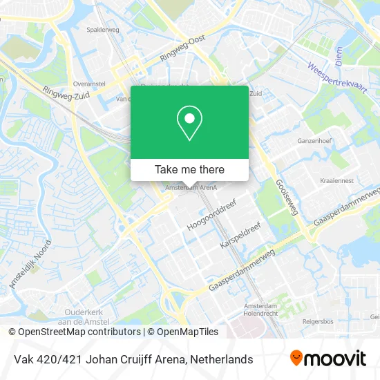 Vak 420 / 421 Johan Cruijff Arena map