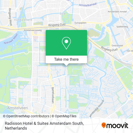 Radisson Hotel & Suites Amsterdam South map