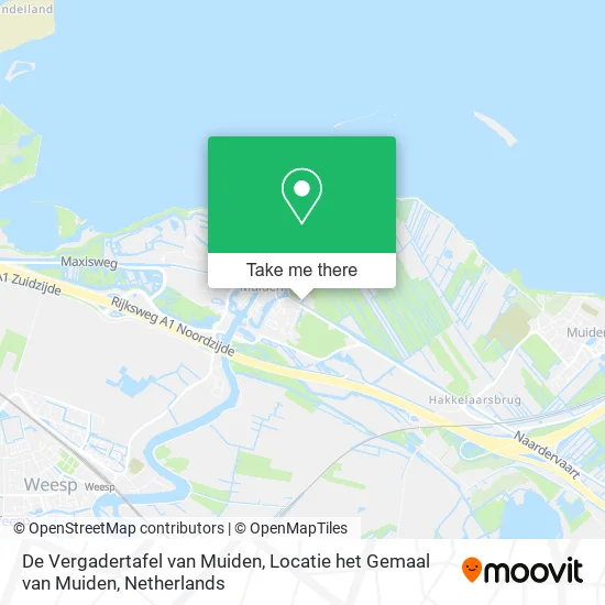 De Vergadertafel van Muiden, Locatie het Gemaal van Muiden Karte