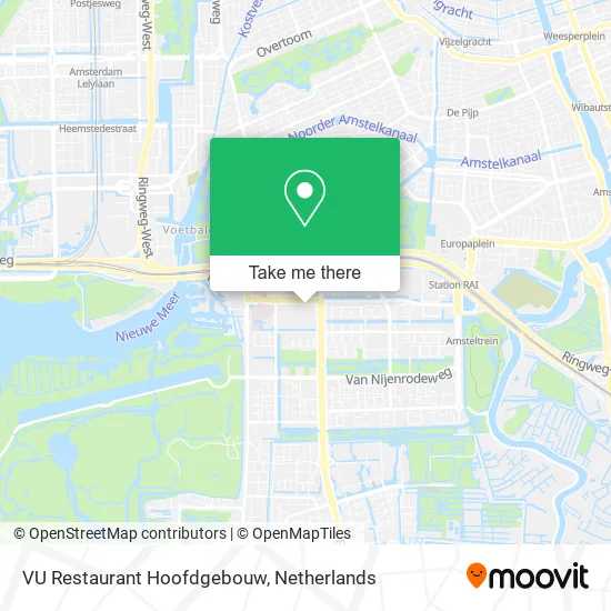 VU Restaurant Hoofdgebouw map