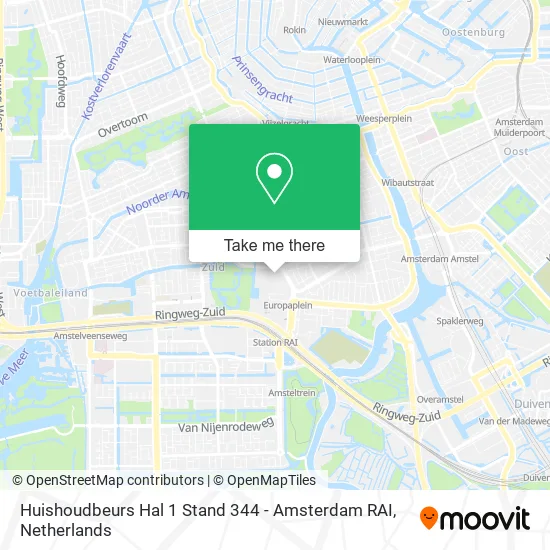 Huishoudbeurs Hal 1 Stand 344 - Amsterdam RAI map