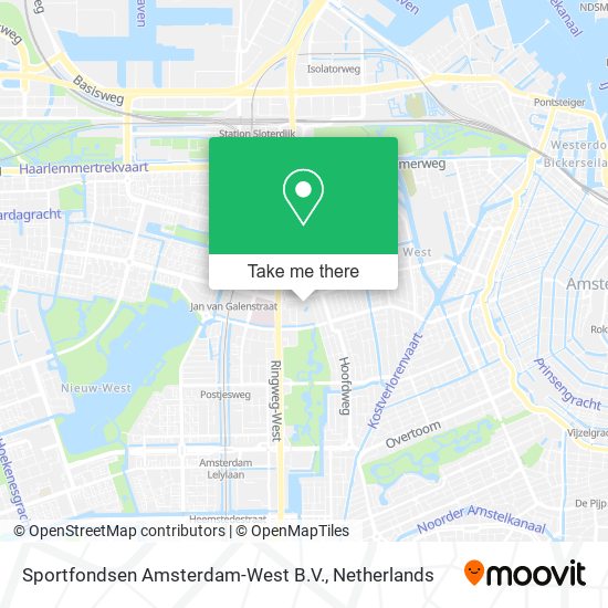 Sportfondsen Amsterdam-West B.V. map