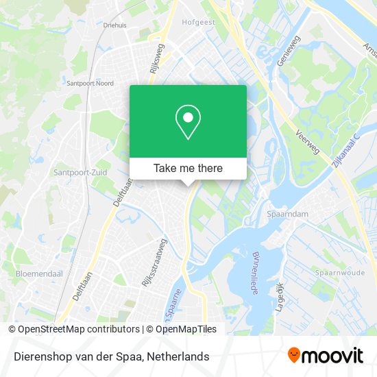 Dierenshop van der Spaa map