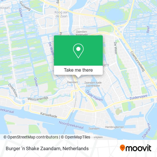 Burger 'n Shake Zaandam map
