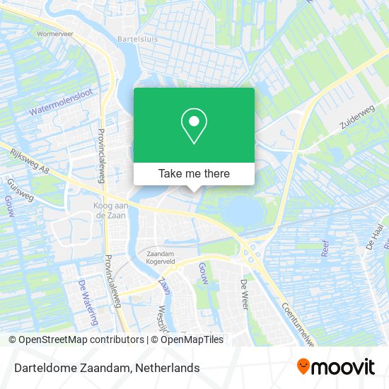 Darteldome Zaandam map