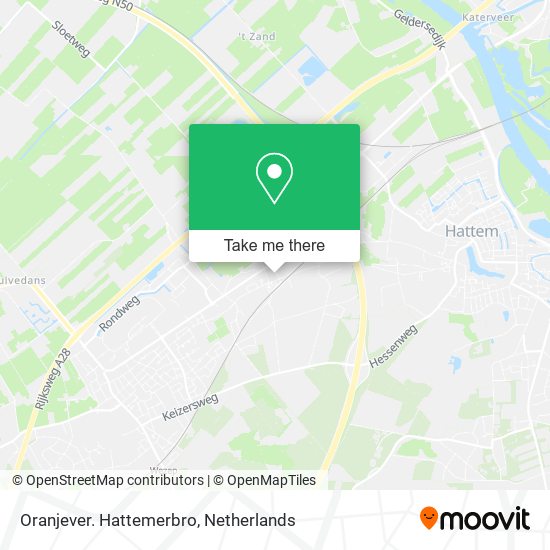 Oranjever. Hattemerbro map