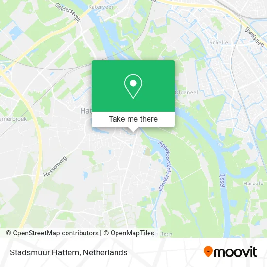 Stadsmuur Hattem map