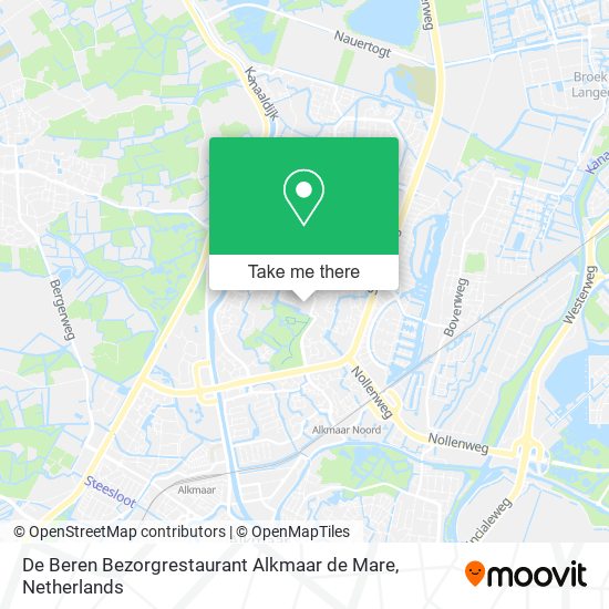De Beren Bezorgrestaurant Alkmaar de Mare map