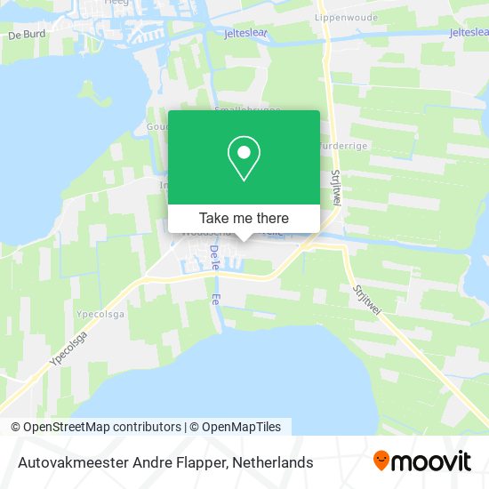 Autovakmeester Andre Flapper map