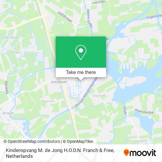 Kinderopvang M. de Jong H.O.D.N. Franch & Free map