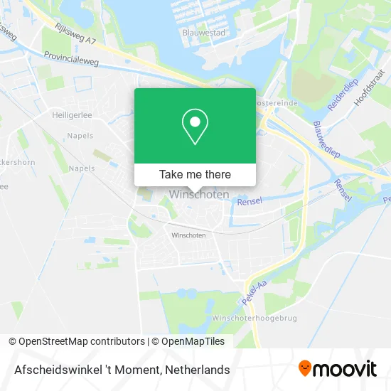 Afscheidswinkel 't Moment map