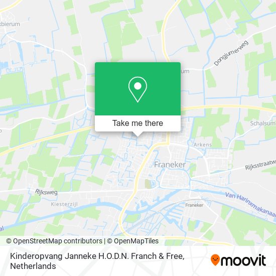 Kinderopvang Janneke H.O.D.N. Franch & Free map