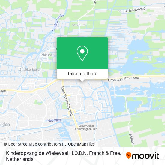 Kinderopvang de Wielewaal H.O.D.N. Franch & Free map