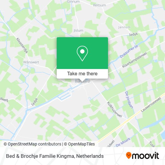 Bed & Brochje Familie Kingma map