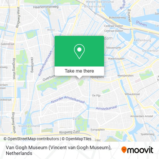 Van Gogh Museum (Vincent van Gogh Museum) Karte