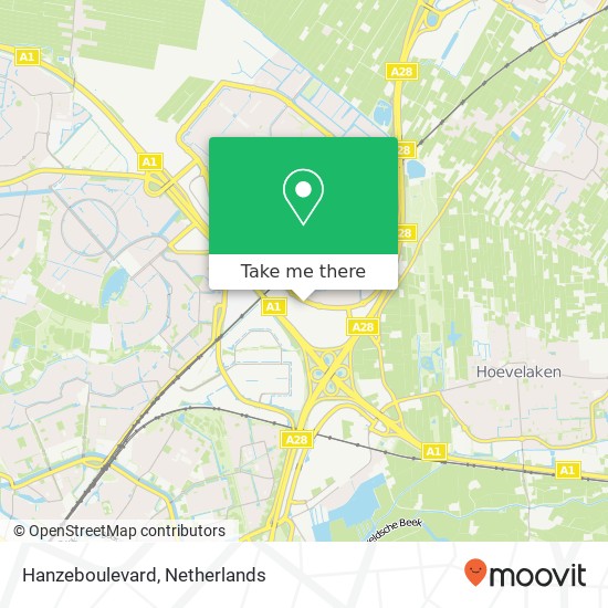 Hanzeboulevard map