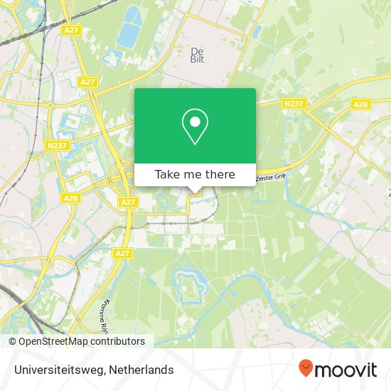 Universiteitsweg map