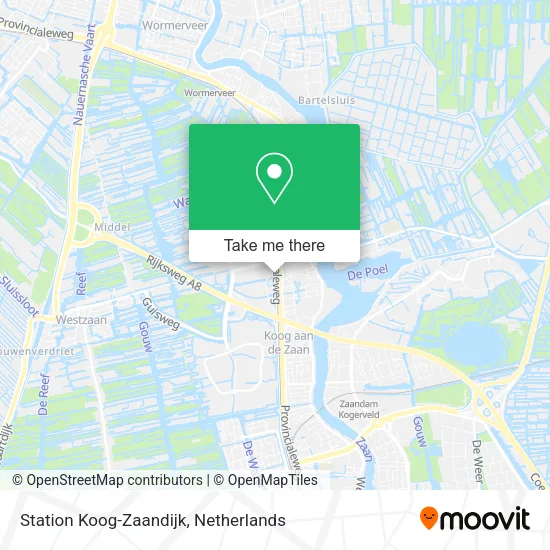 Station Koog-Zaandijk map