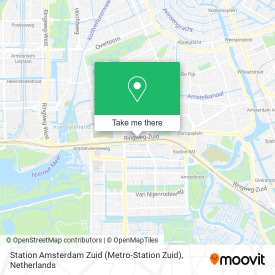 Station Amsterdam Zuid (Metro-Station Zuid) map