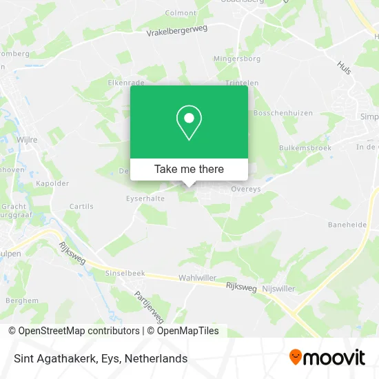 Sint Agathakerk, Eys map