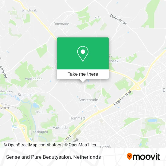 Sense and Pure Beautysalon Karte