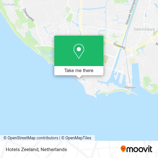 Hotels Zeeland map