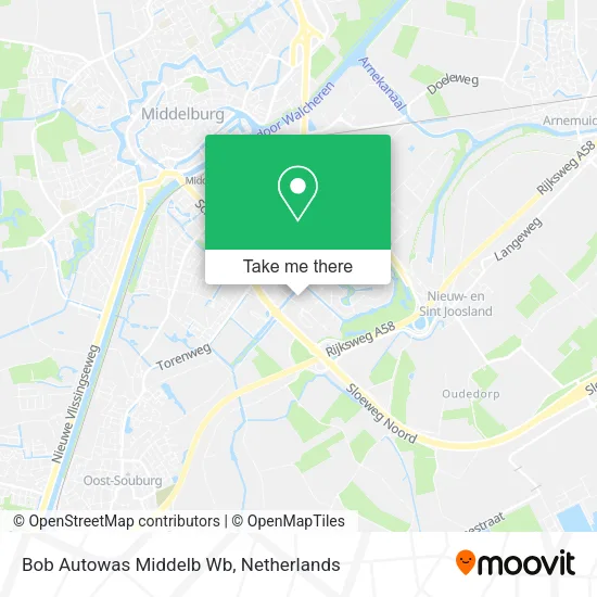 Bob Autowas Middelb Wb map