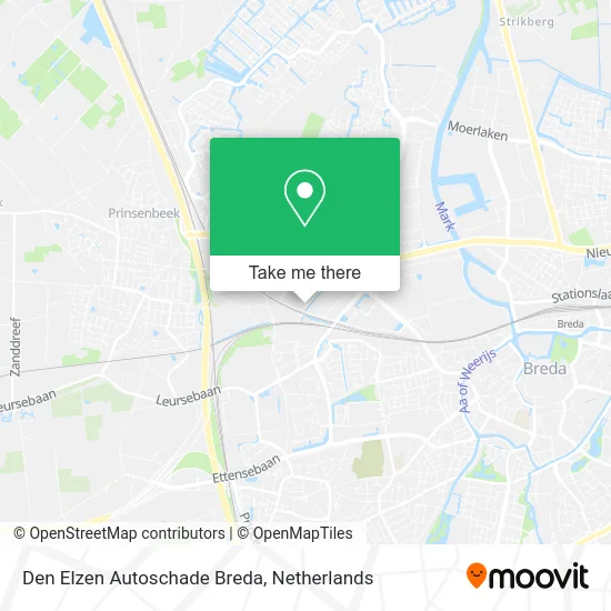 Den Elzen Autoschade Breda map
